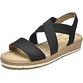 VJH confort Women's Flat Sandals, Comfort Slip-on Elastic Ankle Strap Slingback Light Weight Casual Walking Sandals