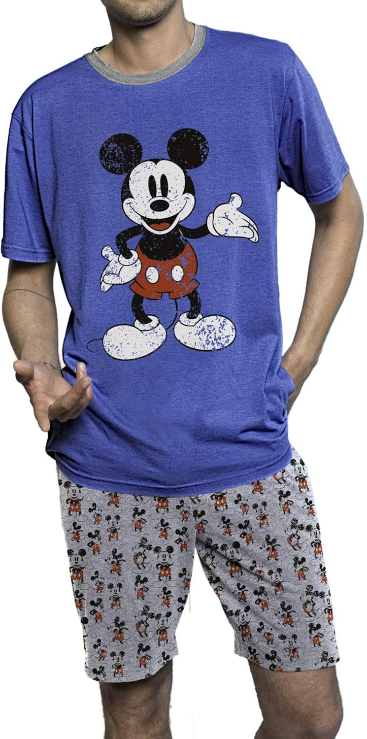 Disney Men's Pyjama Set Blue M Amazon.co.uk Clothing