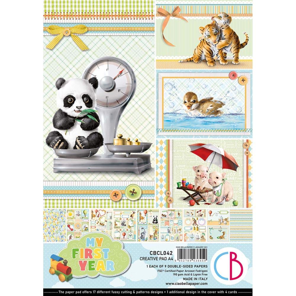 CIAO BELLA My First Yr Papr Pad A4 9/ Pieces, Assorted, One Size