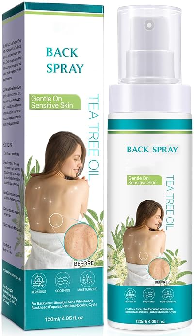 MrCuvaryas Back Acne Treatment Spray 120ML Tea Tree Oil Body Acne