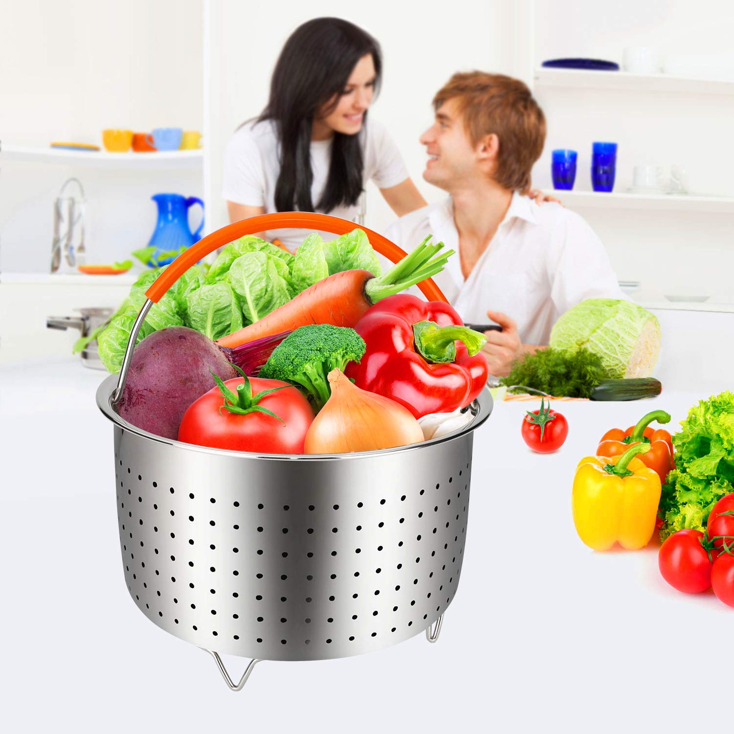 3-Quart-Accessories-Set with Tempered Glass Lid Sealing Rings Compatible with Instant Pot Mini 3, Including Steamer Basket Springform Pan Egg Rack Trivet for 3 Qt Instapot, Cookbook, Cover