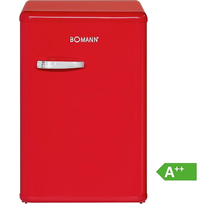 Bomann VSR 352 Vollraumkühlschrank Retro-Style, EEK A++, 86 kWh/Jahr, 130 L, HxBxT: 86x55x56,8 cm, Chromgriff im Retro-Design
