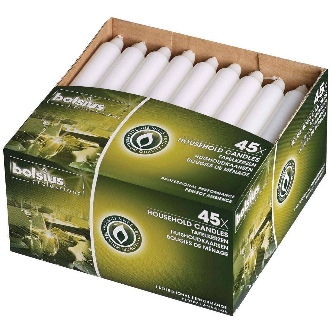 Bolsius Candles & Nightlights P963 Bistro Candle, 8", White