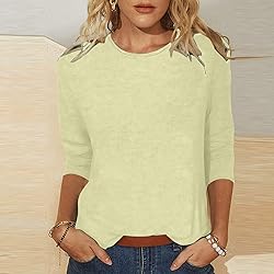 Summer Tops for Women 2025,Womens 3/4 Length Sleeve