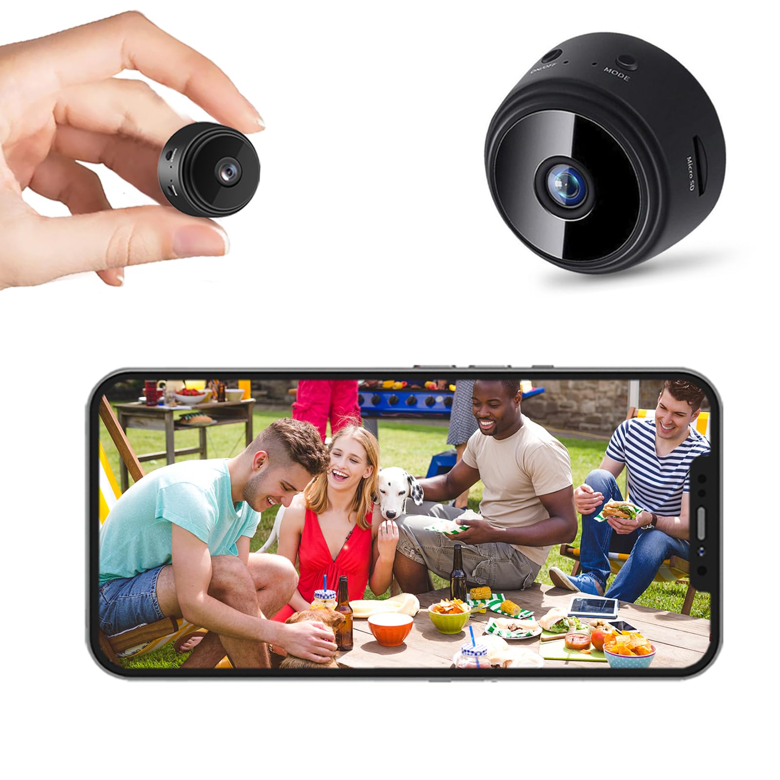 Photo 1 of WloewCloud Hidden Camera-WiFi Wireless Cam-Nanny Camera-Spy Cameras-1080P HD Night Vision Baby Cam - Surveillance Cameras with Motion Detection and Night Vision,Compatible with Smart Phones-Black