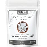 Kaolin Edible Clay Chunks, 4 oz (113 g), Natural for Eating