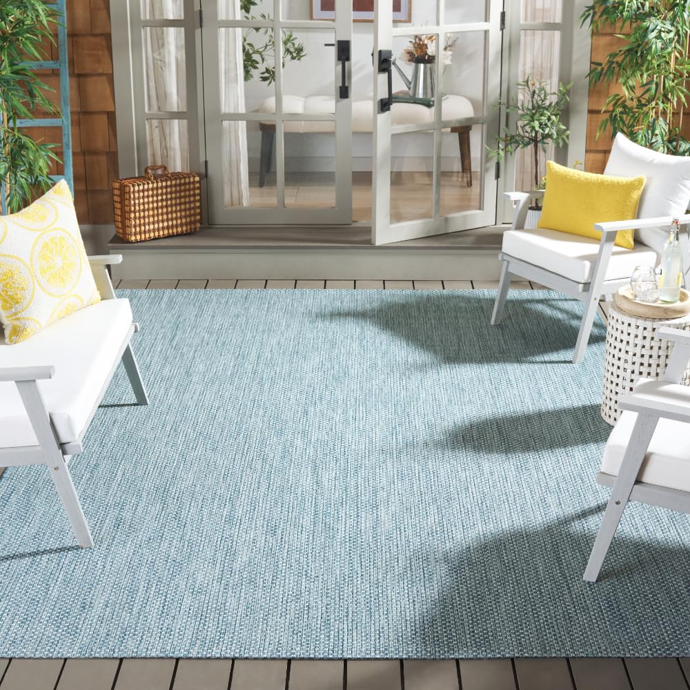 SAFAVIEH Washable Rug Outdoor Courtyard Collection - 10' x 14', Navy & Grey, Non-Shedding & Easy Cleaning, Ideal for Patio, Backyard, Mudroom (CY8521-37121) Image SAFAVIEH Washable Rug Outdoor Courtyard Collection - 10' x 14', Navy & Grey, Non-Shedding & Easy Cleaning, Ideal for Patio, Backyard, Mudroom (CY8521-37121) Image