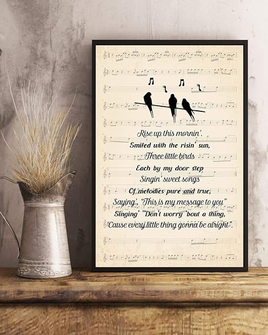 Amazon Com Kalistamao Wall Art Three Little Birds Song Lyrics