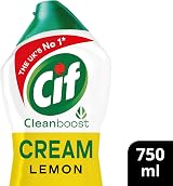 Cif Lemon Cream Cleaner Multipurpose Cleaner 750 ml with 100% natural cleaning view 2