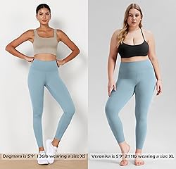 ODODOS Women's High Waist Workout Leggings 2-Pack
