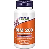 NOW Foods Supplements, DIM 200 (Diindolylmethane) with Calcium D-Glucarate, 90 Veg Capsules