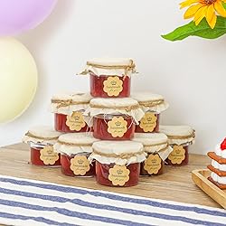 ComSaf Mini Mason Jars 4oz - 16 Pack, Regular Mouth