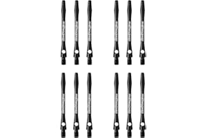 RED DRAGON Laser Etched Aluminium Medium Dart Shafts - 4 Sets Per Pack (12 Shafts in Total)