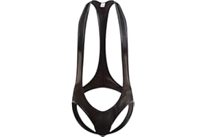 Swbreety Men's Mesh Leotard Underwear Jumpsuits Wrestling Singlet Bodysuit