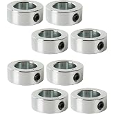 TonGass Screw Style Zinc Plated Carbon Steel 1" Bore Shaft Collar Set | Bore Shaft Collars with 1" Bore Size, 1-5/8" Outer Diameter, and 5/8" Width, Suitable for Automotive and Industrial Use
