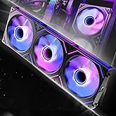 AsiaHorse Dawn Pro 120mm Case Fan, ARGB PWM 1850RPM / 68CFM Airflow, Forward & Reverse Blade Design, Low Noise, Precision HDB