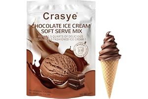 CRASYE Ice Cream Mix Chocolate Soft Serve Mix Soft Serve Mixes Base Powder Homemade for Ice Cream Maker Machine - 10 Ounce