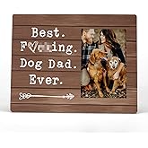 FONDCANYON Best Dog Dad Ever Picture Frame, Funny Gift For Dog Lovers, Men (4x6 Inch Photo)