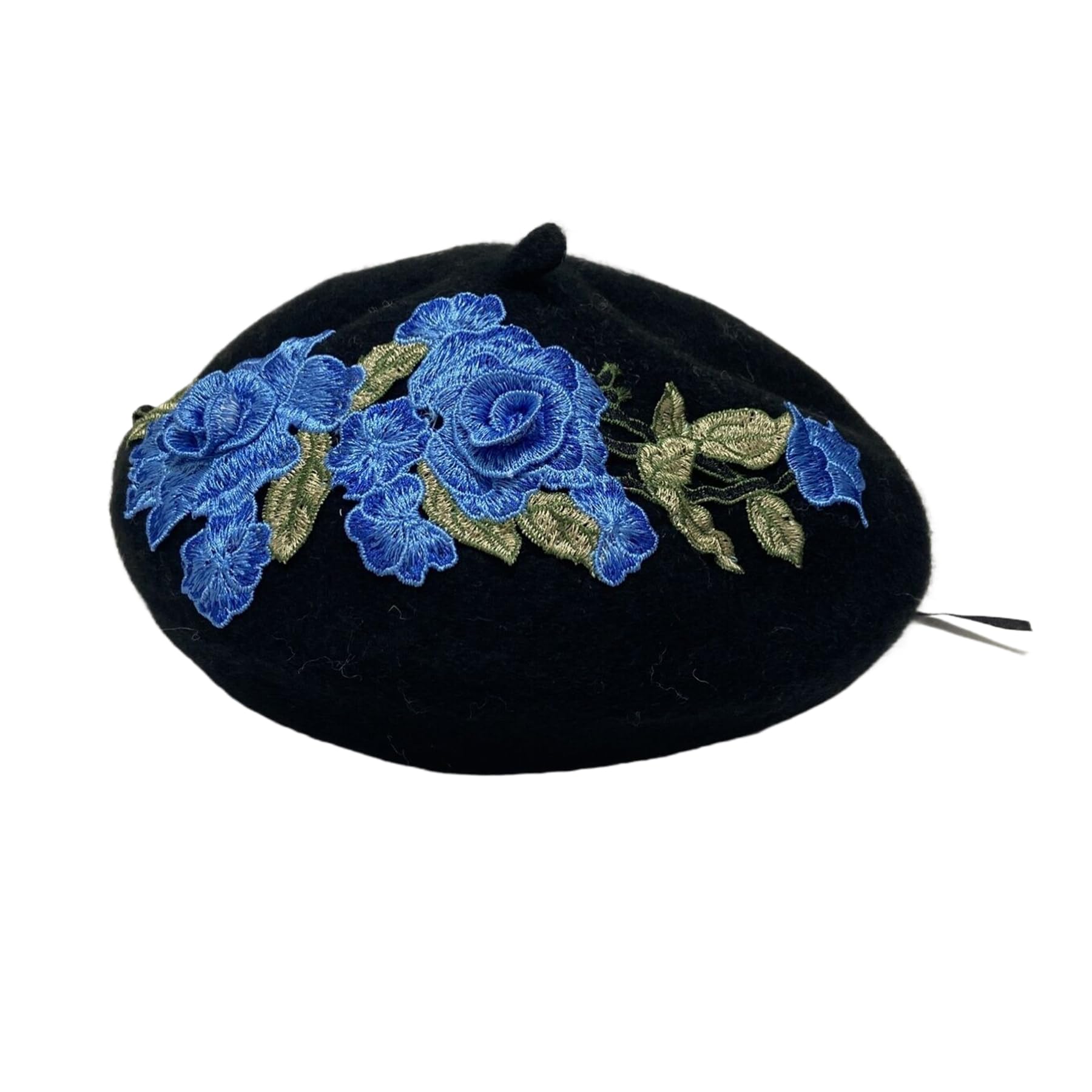 2612 Women Flower Embroidery Wool Beret Winter Warm Hat French Style Artist il_fullxfull.6911286300_2w30.jpg main image 2