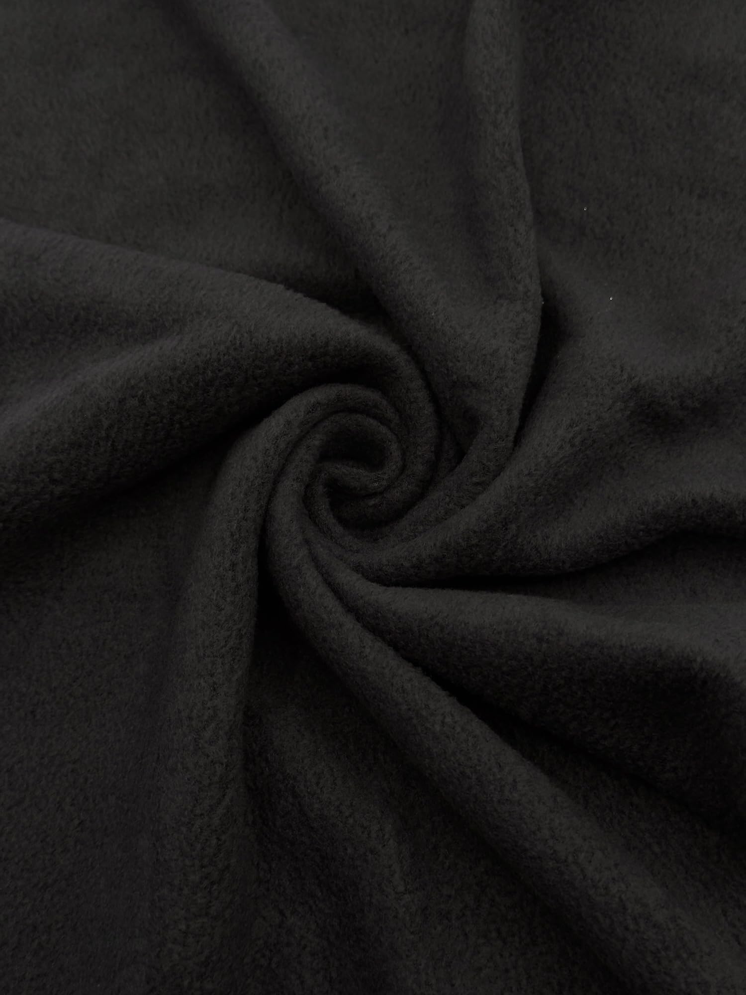 Photo 1 of EOVEA - Polar Fleece Fabric by The Yard – Soft Anti-Pill, Warm & Cozy Material for Blankets, Clothing, Crafts, Pet Beds & DIY Sewing – 60” Wide, Solid (Black, 1 Yard)