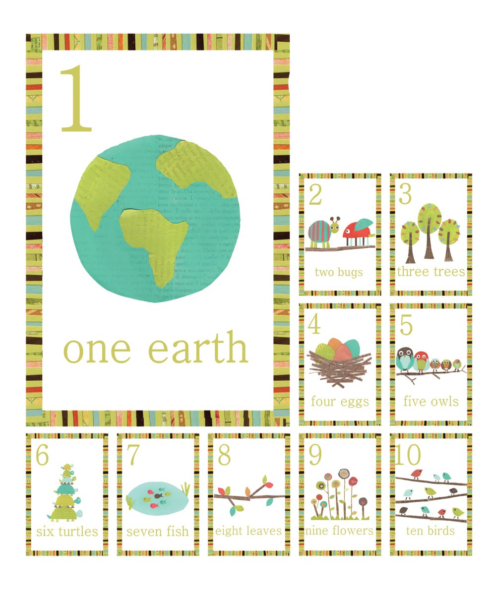 Woodland Number Counting Wall Cards in English, Set of Ten 5x7 Wall Art Prints, Forest Animal Nursery Wall Art Decor, Kid's Art Decor, Gender Neutral Nursery, Nature Themed, Woodland Nursery by Children Inspire Design