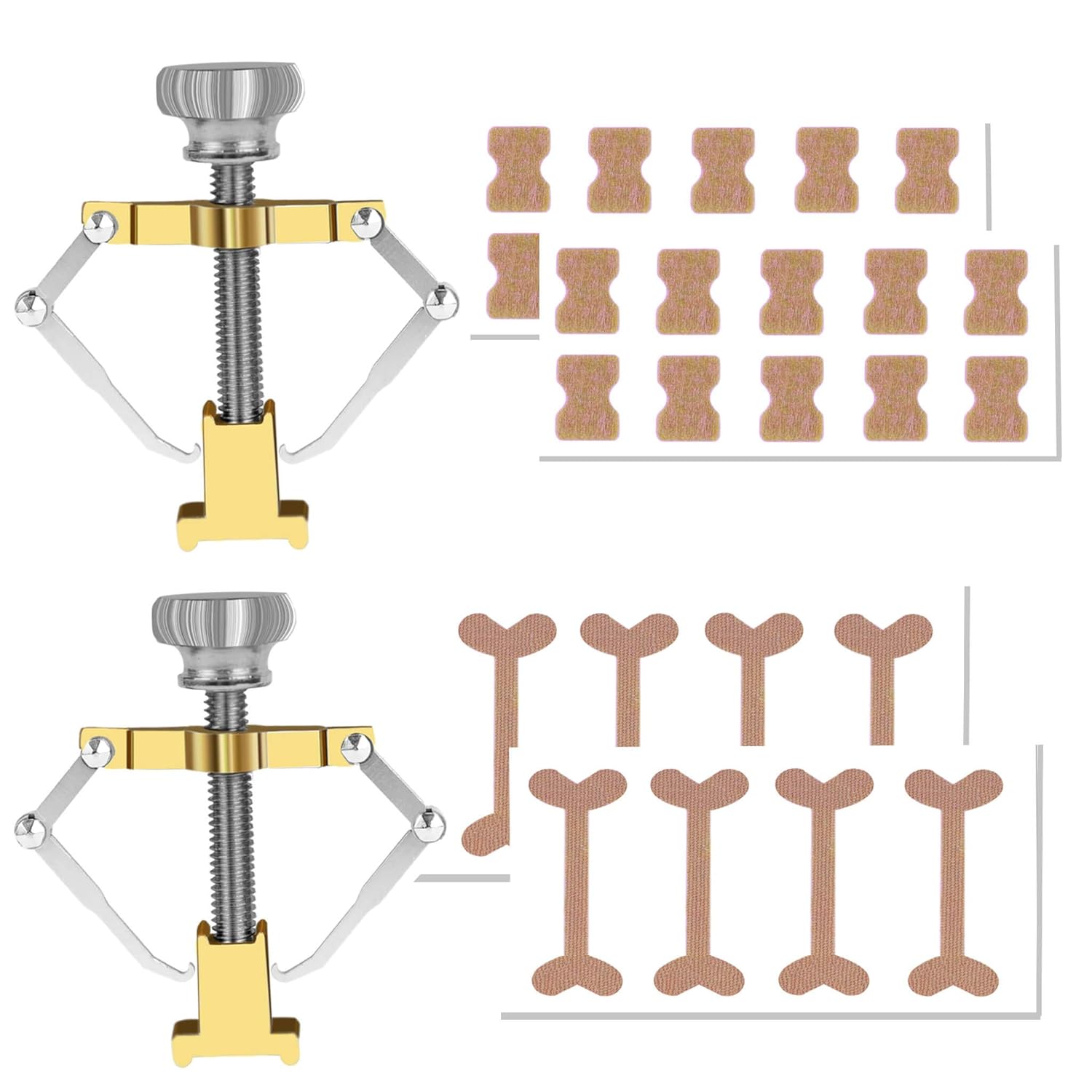 Ingrown Toenail Tools With Corrector Stickers, 30 Pcs Toe Nail Lifter Treatment Patch for Pedicure, Fix Curved Toenail Tape Recover Correction for Paronychia (Gold): Beauty