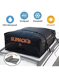 Rooftop Cargo Carrier Bag Waterproof Luggage Carrier For Cars Vans and SUVs Roof Top Storage Soft Cargo Bag Luggage Travel Bag With Protective Anti-Slip Mat and Straps 13.5 Cubic Feet