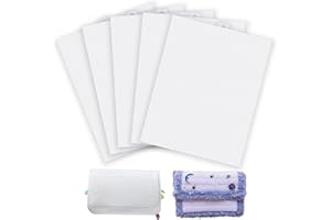 PUSNMI Plastic Mesh Canvas Sheets, 5 Pieces, 7 Count, White, Plain, Cartoon Pattern, 10.2 x 13.52 inches, Polyethylene (PE), Reusable, Crafts & Hobbies