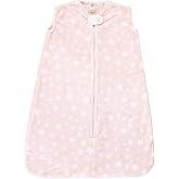 Hudson Baby Unisex Baby Plush Sleeping Bag, Sack, Blanket, Pink Star, 0-6 Months