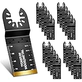 Hiinny 20PCS Oscillating Tool Blades, Professional Universal Titanium Oscillating Saw Blades Multitool Blades Kits for Wood P