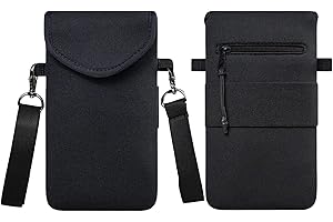 FVRYOG Neoprene Mobile Phone Sleeve Bag, for Both Men and Women, Crossbody Strap, Neck Strap, arm Strap, Suitable for iPhone 17/16/15 Pro Max