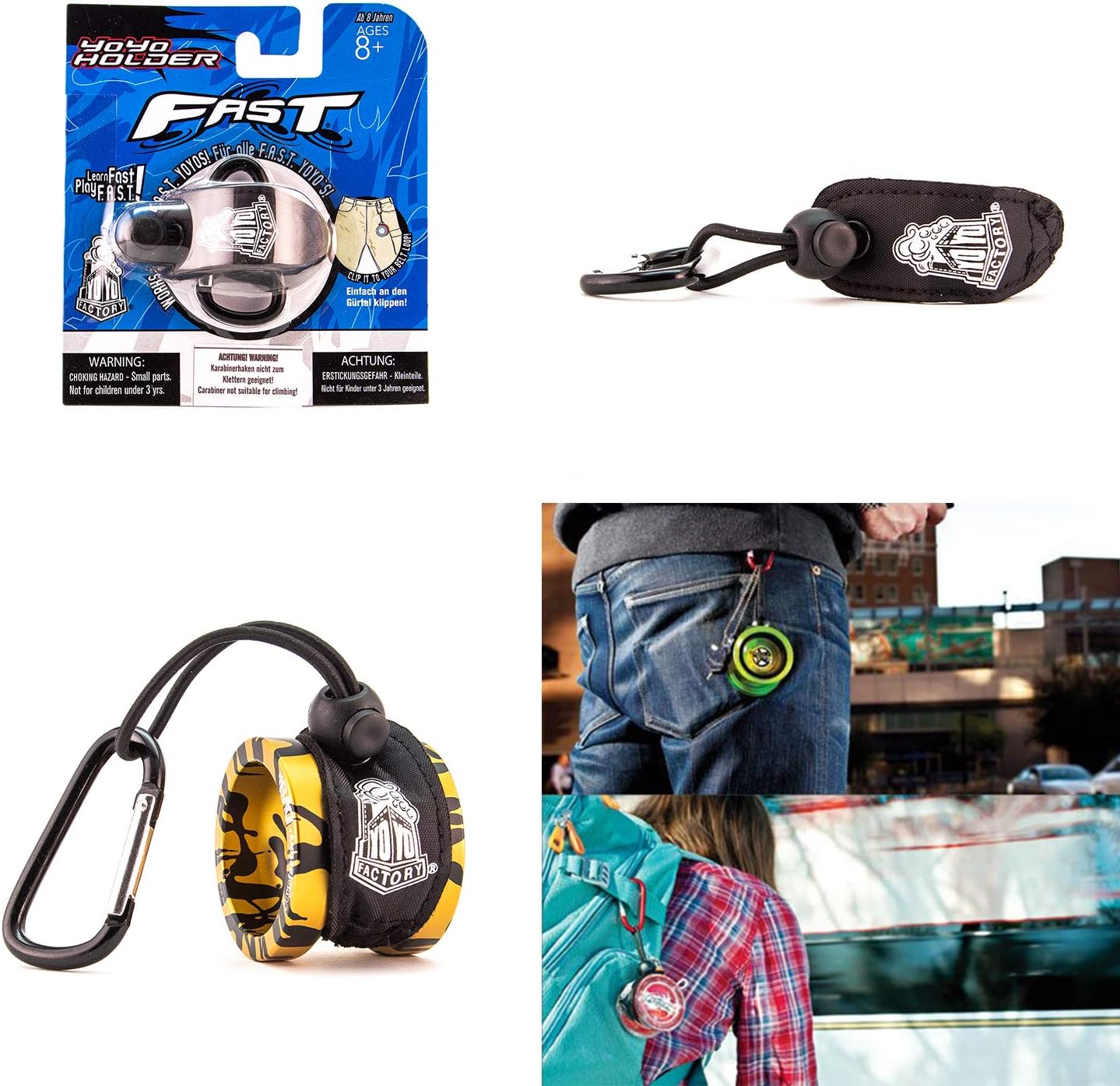 Porta Yo-Yo YoYoFactory Da Cintura: Supporto Universale Per Tutti Gli Yo-Yo, Clip Pratica Per Cintura O Mochila - 4