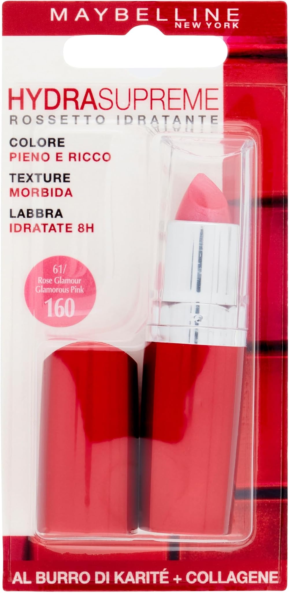Maybelline HydraExtreme Lipstick NR.61/160 Glamorous Pink - New