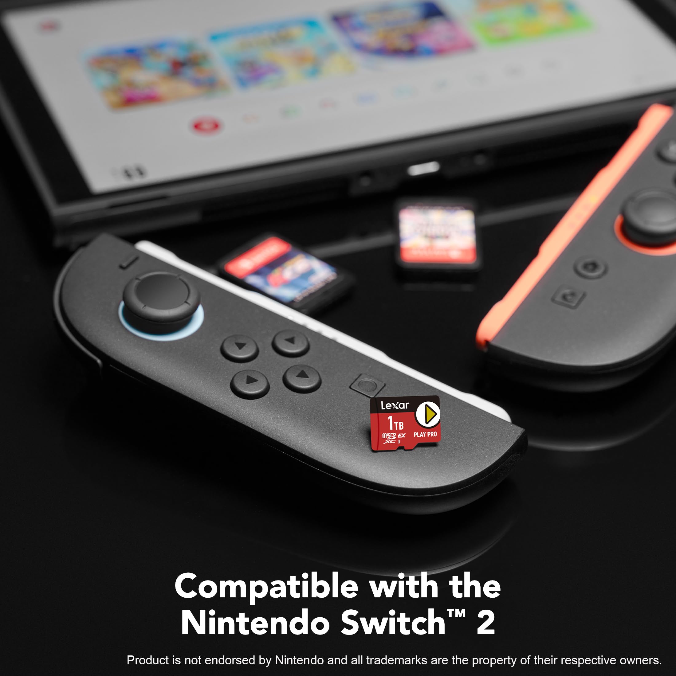 Lexar 1TB Play PRO microSD Express Card, UHS-I, C10, U3, V30, Full HD, 4K, Up to 900/600 MB/s Memory Card, Nintendo-Switch 2, ASUS ROG Ally, Steam Deck (LMSXPS0001T-BNNNU)