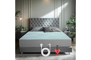 Grounding Bed Sheets, 95% Cotton & 5% Silver Fibers, Reduces Inflammation, Grounding Sheet for Bed with Connect Cord(Gray) (Q