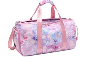 JIANYA Dance Bag Girls Duffle Bag Kids Athletic Bags Sports Weekender Travel Bag Gym Ballet Bag for Girl 10-12