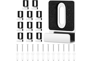 SOKOSEY 12 Pack Metal Mirror Holder Clips, Steel Heavy Duty Frameless Mirror Mounting with Screws for Billboards (Silver)