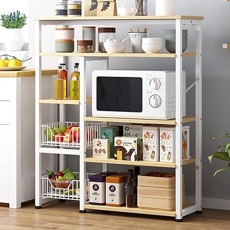 AUMING Estante de Cocina Estante de Horno microondas Marco de ...