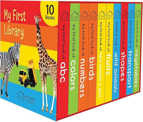 My First Library: Boxset of 10 Board Books for Kids