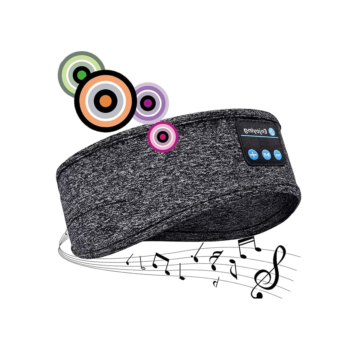 Sleep Headphones Headband, Wireless V5.0 Bluetooth Headphones, Wireless Sports Headband, Built-in ultra-thin HD stereo speakers, Suitable for Side Sleep/Sports/Cycling/Traveling/Fitness/Relaxation