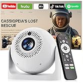 2026 Mini Projector with WiFi and Bluetooth Auto Focus & Vertical Keystone Smart Portable Projector Android 13 with Built in Apps 1080P HD 4K Support w/ HDMI/USB Supported Home Movie Projector