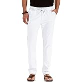 Sailwind Men's Drawstring Linen Pants Casual Summer Beach Loose Trousers