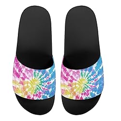 Howilath Rainbow Spiral Tie Dye Slide Sandals Women