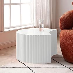 KEVINSPACE Round Coffee Table Set of 3, Modern