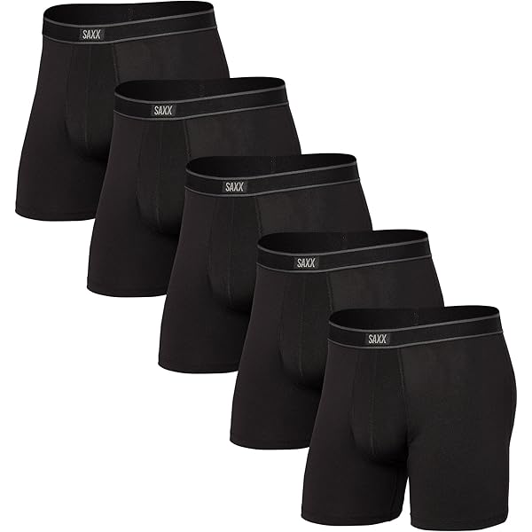 DODOMIAN Boxer Da Uomo No Ride-up Cotone Trunks Biancheria Intima Open Fly Con Sacchetto 7 Pacchetto Nero Xxxl 104870519