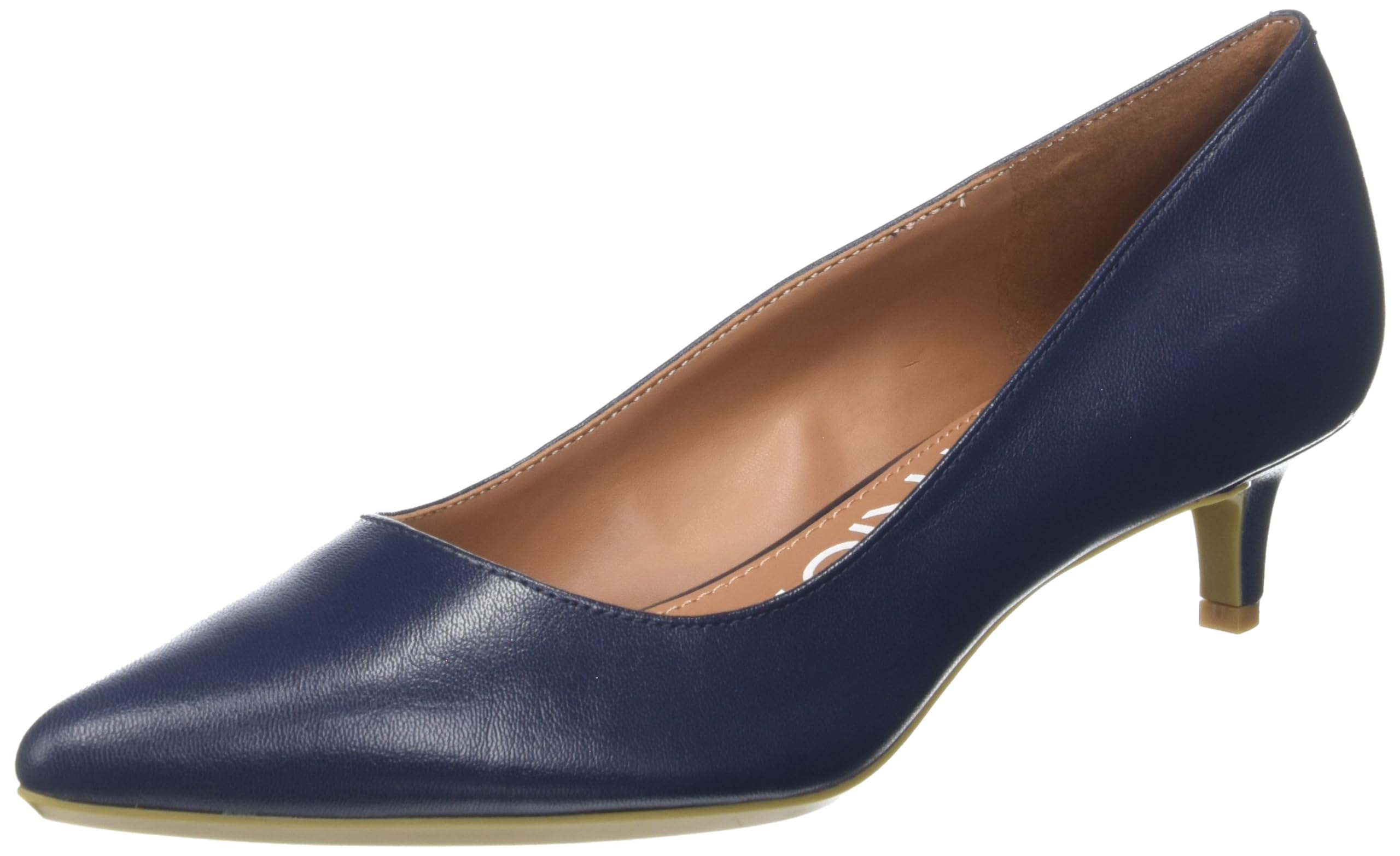 Calvin Klein Women’s Gabrianna Pump, Navy Leather, 9.5 Medium us