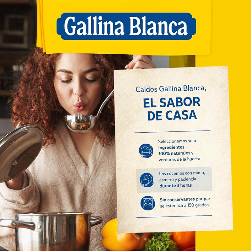 Caldo Casero de Pollo, 1L, 100% Natural Paquete de 4