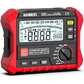 KAIWEETS Megohmmeter Insulation Tester 0.1M&Omega;-200G&Omega; 2500V DAR/PI Ohm Meter | 5 Range AC/DC Volt Test, with Case, Pass/Fall, Threshold Comparison, Large Backlit LCD, Data Hold, for Motor Solar HVAC
