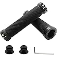 RYANGO Bike Handlebar Grips, MTB Grips with Elastic Grainy Design Bike Grips Double Lock, Bike Handlebar Grips Bicycle Grips for BMX, Foldable Urban Bicycles, E-Bike, Scooter