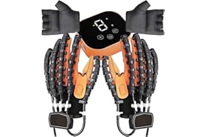 OUOQNUE Both Hands Rehabilitation Robot Gloves, 2024 Electric Hand Function Equipment, Stroke Hemiplegia Fingers Recovery Massage Therapy, Finger Robot Rehab Gloves